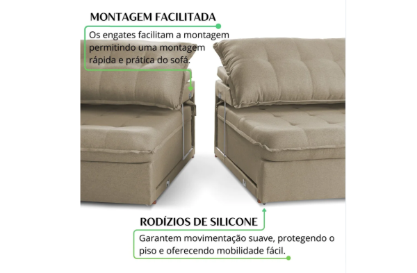 SOFÁ RETRATÍL MURIAE 2,10m | Lufer - Image 6