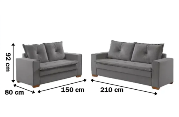 Conjunto 3 e 2 Lugares | Lufer - Image 3